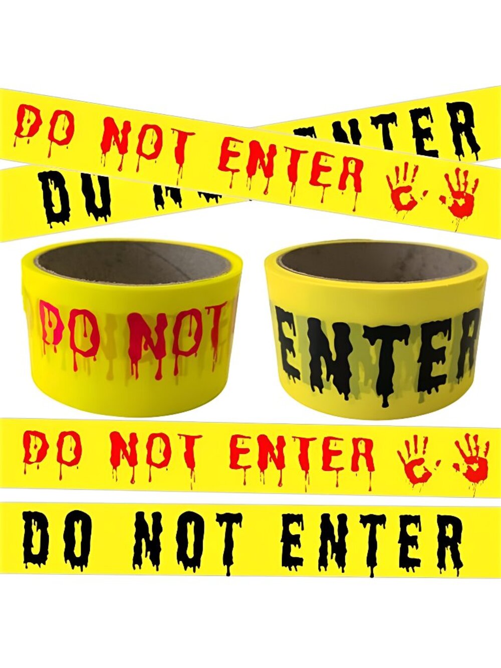 2Pcs Halloween Decorations Caution Tape - 2 inch x 164 feet Do Not Enter